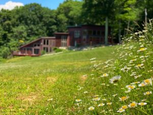 retreat house in field