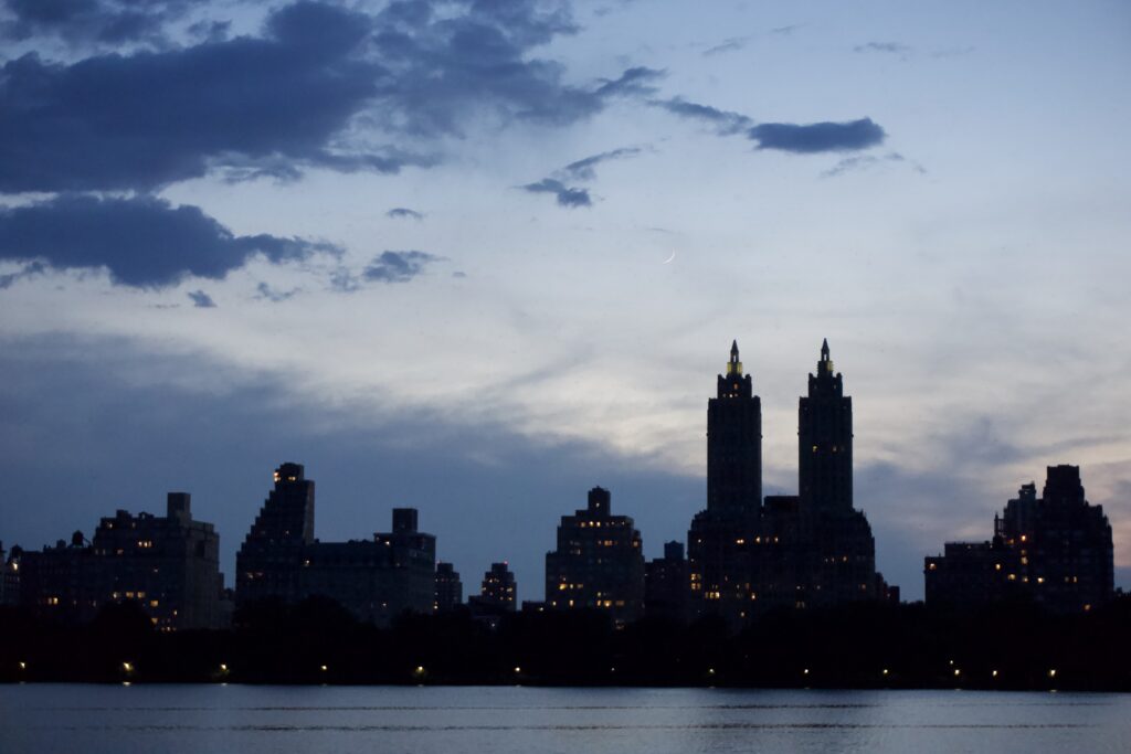 Upper west side skyline dusk