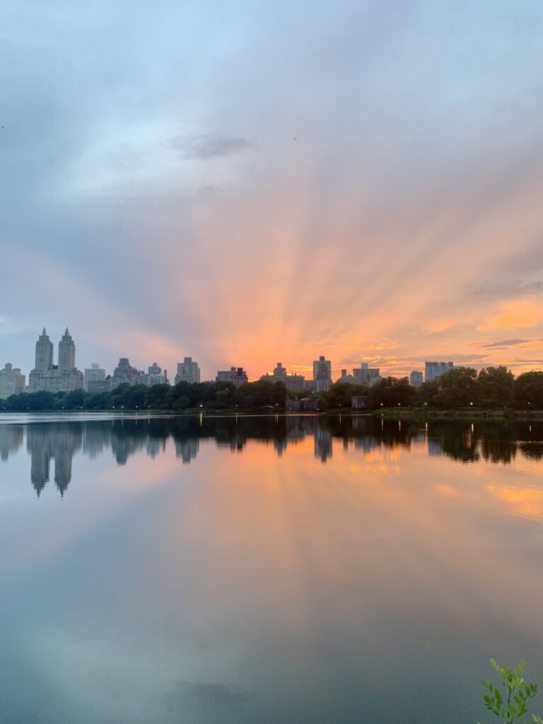 Jaqueline Kennedy Reservoir Sunset Central Park