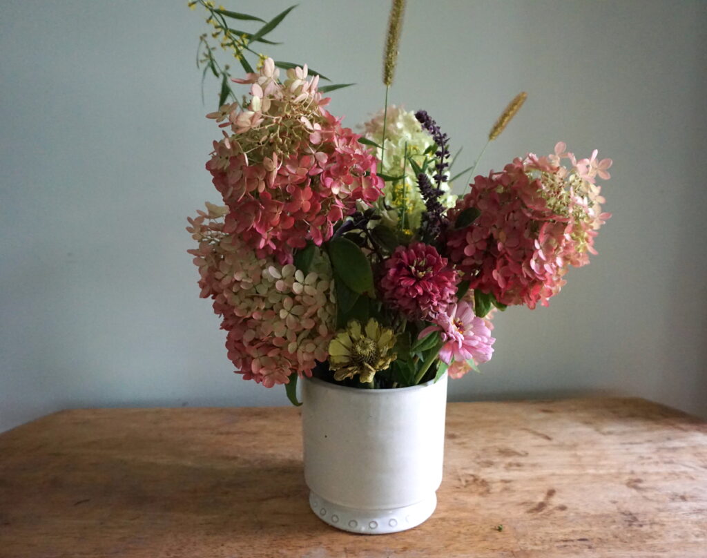 hydrangea floral arrangement