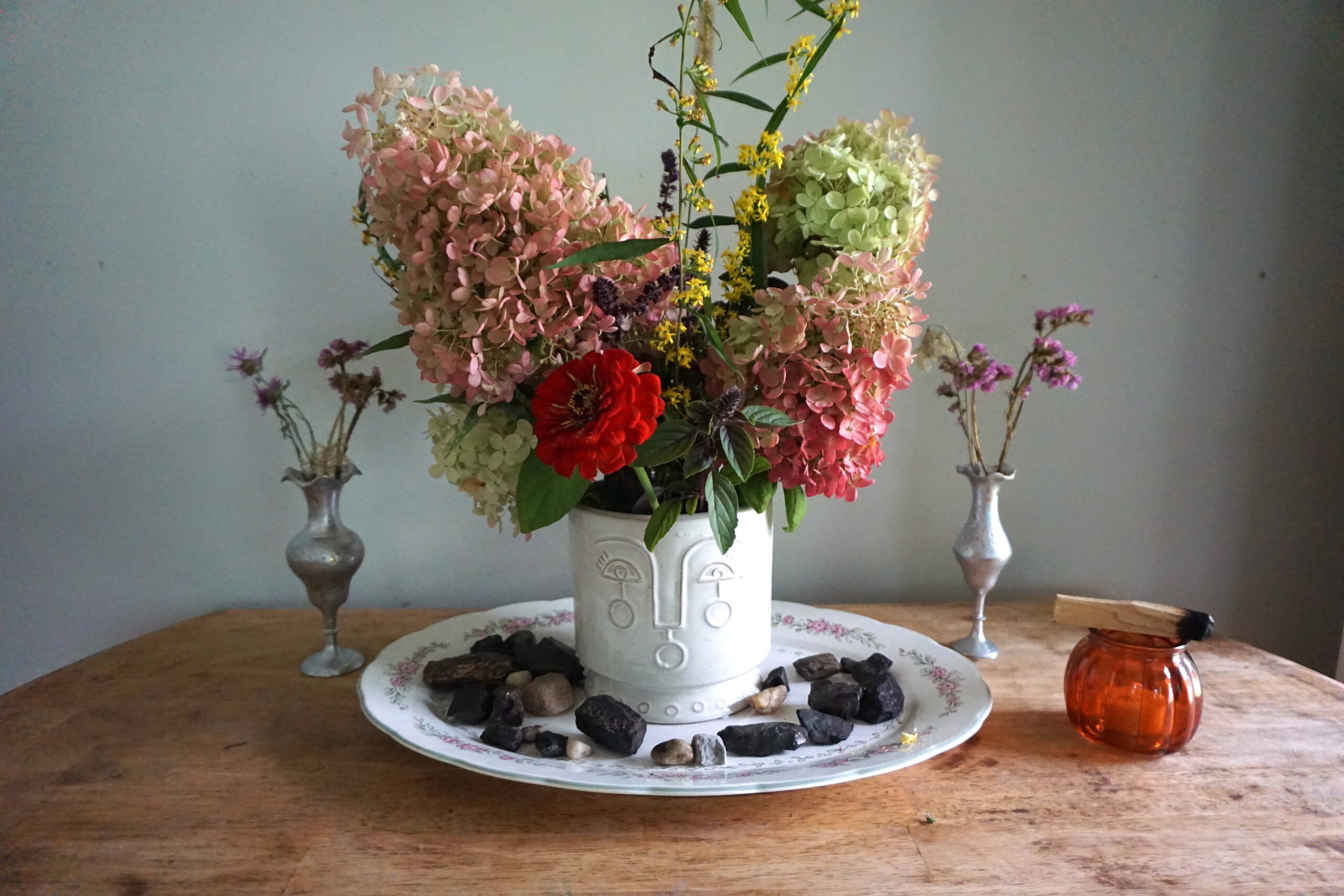 hydrangea flower centerpiece