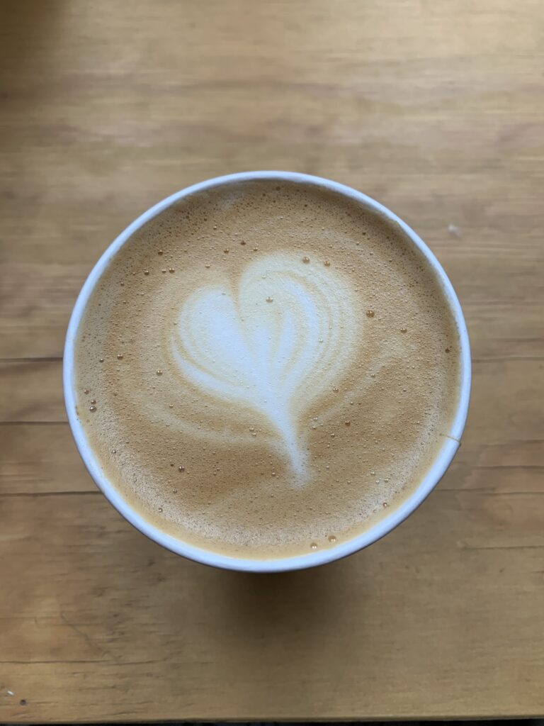 Oatmilk Latte heart design