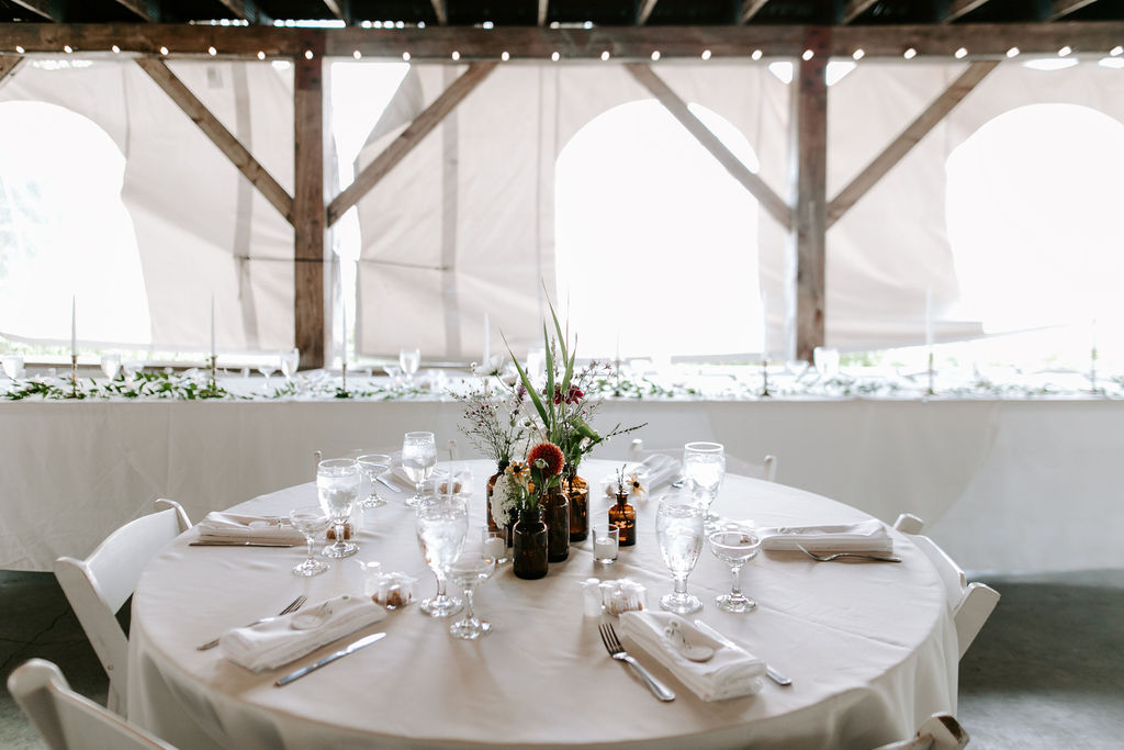 rustic chic wedding tables