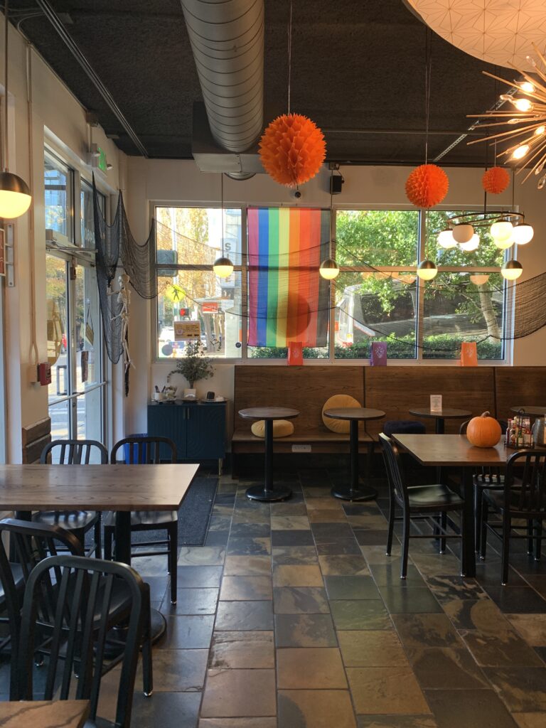 cafe halloween decor